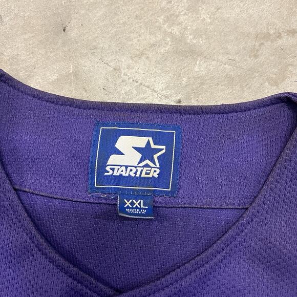 Starter LSU TIGERS Vtg 1990s y2k Championship Sleeve Baseball Jersey 2XL READ DE - Picture 7 of 7